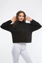 Women's Sporty and Stylish Sweater with Stone Embellishments - 2