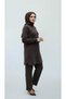 Women's Middle-Aged and Older Women's Zippered Side Pockets, Crewneck Pants, Elastic Waist, Pockets, Winter Two-Piece Suit