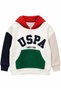 Boy's Color Blocked Hooded Sweatshirt Ivory