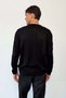 Men's Crew Neck Button Detailed Knit Sweater Black - 26122 - 5