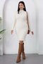 High Collar Long Sleeve Knitwear Dress 2026-2535 - 3