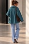 Women's Plush Buttoned Pocket Comfortable Cut Jacket Zg9016 - 2