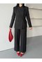 Women's Chinese Collar Authentic Button-Detail Jacket and Pants Set