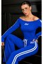 Women's Adjustable Asymmetrical Collar Striped Body and Sweatpants 2-Piece Set - Top and Bottom - 5