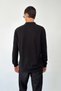 Men's Polo Collar Half Button Thessaloniki Sweatshirt Black - 6103 - 5