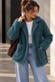 Women's Plush Buttoned Pocket Comfortable Cut Jacket Zg9016 - 4