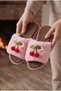 Pack of 3 Women's Beige Cherry Detailed Furry Plush Slippers - 6