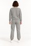 Women's Gray 3 Thread Crew Neck Fleece Tracksuit Set - 3