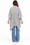 Women's Drawstring Detailed Batwing Sleeve Loose Tunic – Side Slits - 3
