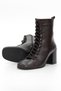 Genuine Leather Zippered Brown Heeled Women's Boots - Zb155 - 5