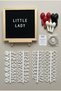 Ladybug Themed Birthday Decoration Mini Set Black Felt Writing Board with Stand and Balloon Chain for Girls' Concept - 3