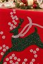 Christmas Themed Stoned Runner Tablecloth 40×140 cm Red - 3