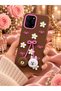 Redmi̇ 12 Compatible - Cute Silicone Phone Case with Embossed 3D Bow & Daisy Pattern - Camera Protected