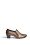 Z324942003 Brown Genuine Leather Thick Heeled Women's Shoes - 4