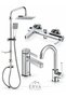 Gildo 4-Piece Faucet and Shower Set Bathroom Sink Kitchen Faucet Dst19-3 Square Sprinkler Shower System Chrome