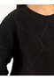 Oversize Baklava Jacquard Pattern Crew Neck Drop Shoulder Women's Loose Knitwear Sweater - 7