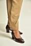 Z820050609 Brown Thick Heeled Women's Shoes - 4