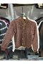 Women's Luxury, Furry Textured and Buttoned Cardigan - 3