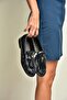 Z820617208 Navy Blue Tassel Detailed Patent Leather Loafer Shoes