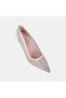 Women's Gold Sparkling Stone Thin Heeled Bridal Shoes - 5