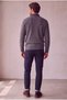 Classic Wool Blend V-Neck Men's Knitwear Sweater - 4