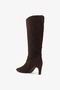 Melina Brown Suede Leather Heeled Boots - 2