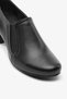 Black Genuine Leather Comfortable Sole Women's Heeled Shoes - 2