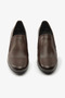 Brown Genuine Leather Comfortable Sole Women's Heeled Shoes - 4