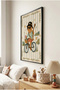 1 Piece Black Wooden Framed Guitarist Cat Concept Wooden Painting - Children's and Baby's Room and Home Decoration Painting - 3