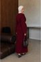 Women's Off-Shoulder Spanish Sleeve Hijab Knitwear Double Combination Set - 2