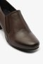 Brown Genuine Leather Comfortable Sole Women's Heeled Shoes - 2