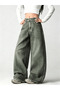 Y2K Angel Wings Embroidered Washed Baggy Jean Pants - 5