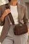 Brown Imported Suede Leather Medium Size Women's Cross Shoulder Bag Postman Bag