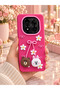 Redmi̇ Note 14 Pro 4G/5G Compatible - Cute Silicone Phone Case with Embossed 3D Bow & Daisy Pattern - Camera Protected