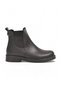 Women's Side Elastic Black Leather Women's Boots Rubber Sole Stylish Comfortable Chelsea Boots 284097 - 3