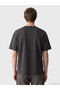 Peak New Season Anthracite Crew Neck Combed Cotton Men's T-Shirt - 4