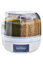 Rotating Airtight Rice Dispenser 6 Compartments 6kg