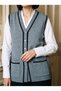 Steel Mesh Hair Detailed Modern Vest / Smoked - 2