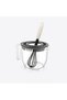 2200 ml Measuring Mixer Bowl and Whisk Set with Lid and Scale, Mixing and Preparation Bowl, Anthracite - 2