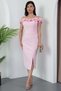 Beaded rose detail atlas evening dress bal100 - 3