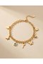 Stylish Chain Bracelet with Gold-Colored Charm Detail