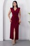 Double-Breasted Collar, Buckled Waist, Padded Dress K-251622 - 2