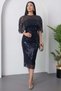 Strapless Neckline Balero Belted Beaded Dress Bal162 - 3
