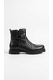 Artı-Artı001/Fl-1011 Genuine Leather Women's Daily Zippered Black Boots - 8