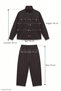 Snap Button Detailed Bitter Brown Set - 6