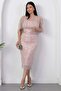 Strapless Neckline Balero Belted Beaded Dress Bal162 - 7