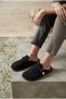 Ralena Women's Slippers with Straps and Buckle Black Suede - 3