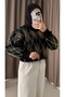 Baklava Patterned Knitwear Sweater - Black & Khaki - 2