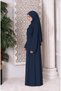 One-Piece Long Prayer Dress in Navy Blue - 3