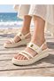 Women's Stone Detailed Orthopedic Sole Sandals - 2